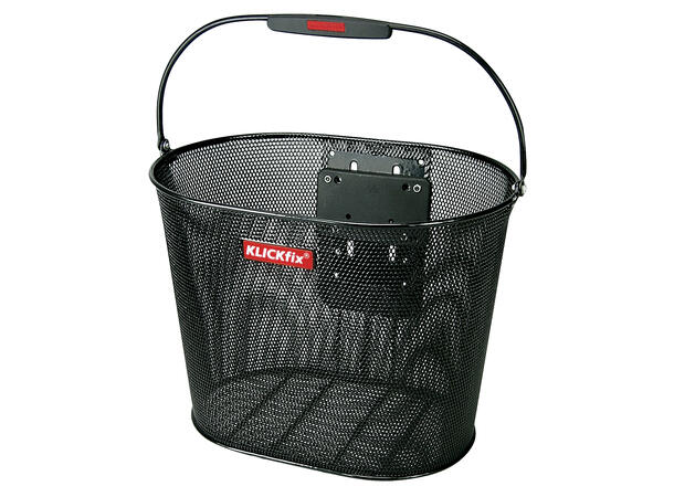 AGU Carat KlickFix Kurv Sort, metall, uten KF-brakett 